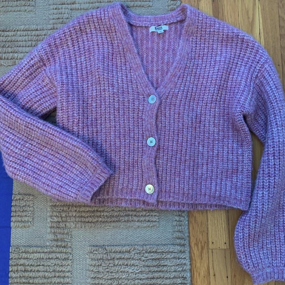 BB Dakota Sweaters - BB Dakota wool blend pink cardigan